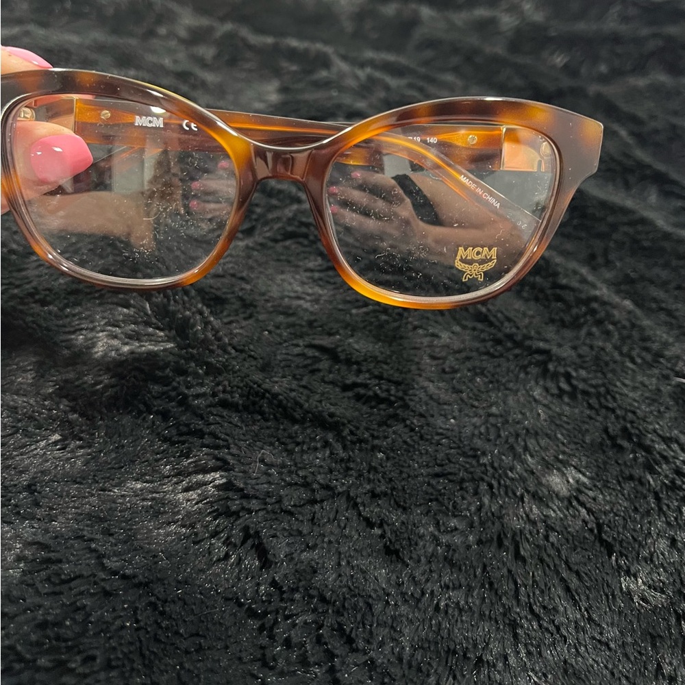 MCM Brown Cat-Eye Glasses with Vintage Flair